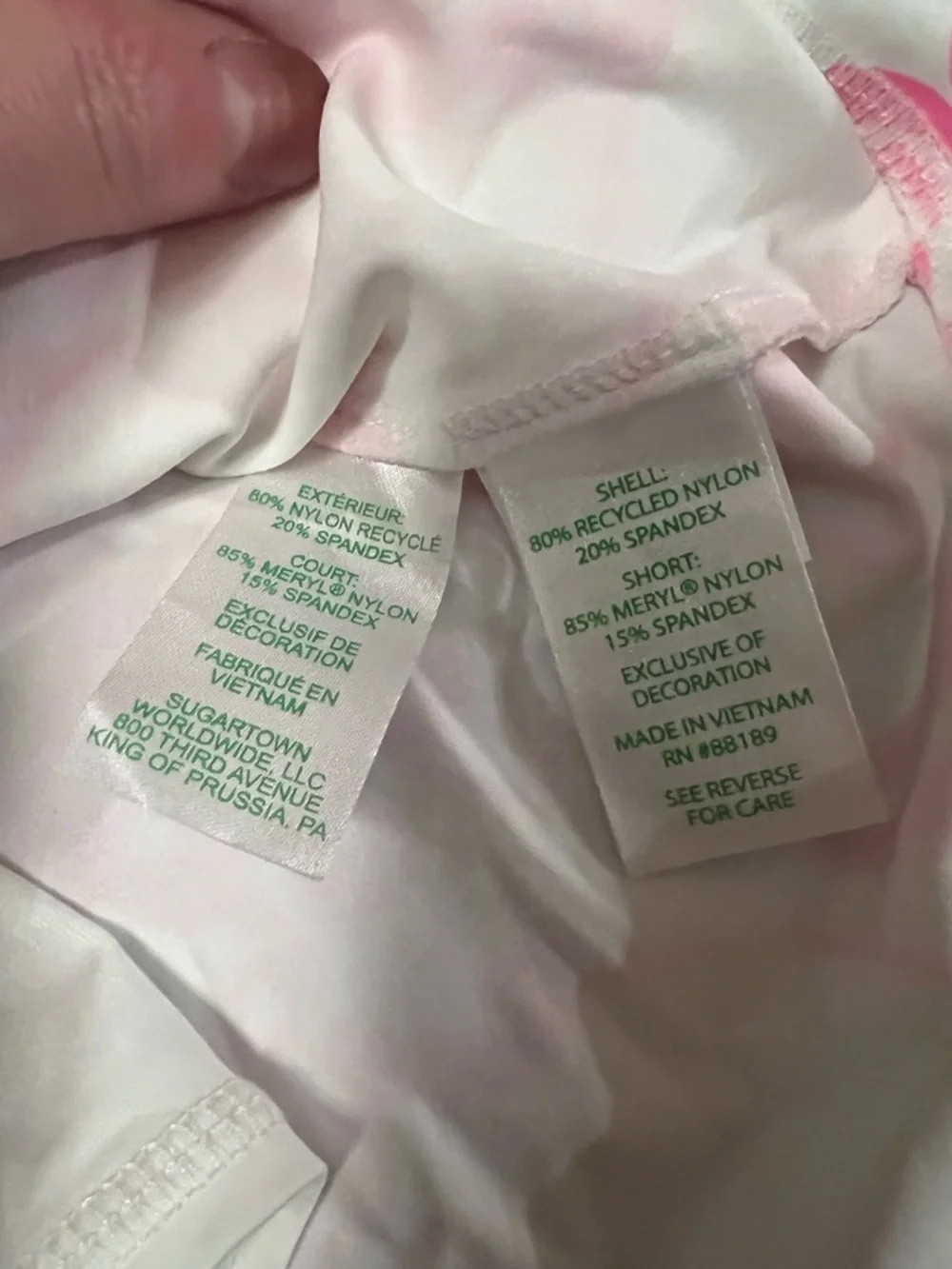 NWOT Lilly Pulitzer Luxletic Rousseau Pink GLISTEN IN THE SUN AILA Skort M - Picture 9 of 14